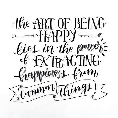 Word Art Hand Lettering Henry Lie Common Happiness Calligraphy