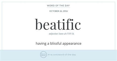 Word Of The Day Beatific Uncommon Words Vocabulary Words Good
