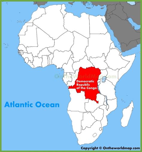 Democratic Republic Of The Congo Location On The Africa Map