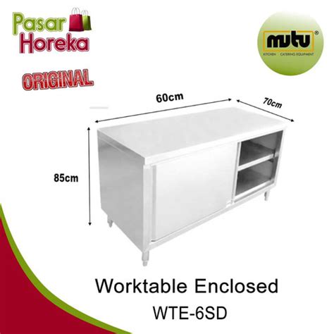 Jual Meja Cabinet Stainless Meja Kerja Worktable Enclosed Wte 6sd