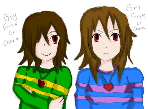 Male Or Female Boy Chara And Girl Frisk Comment By