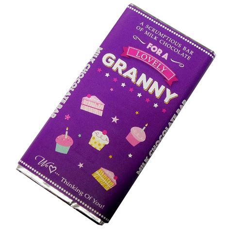 Words N Wishes Lovely Granny Milk Chocolate Bar Ch045