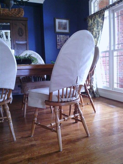 Dining chair slipcovers are beneficial for a number of reasons. I sewed skirted dining chair cushions and slipcovers for ...