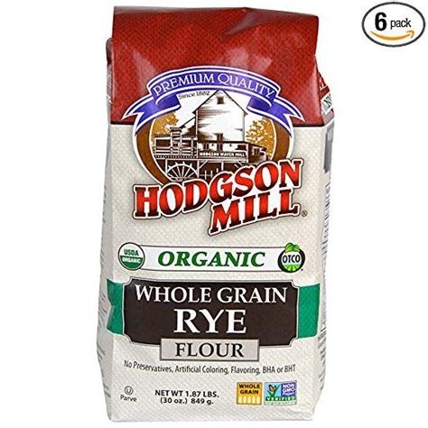 Rye flour (80%), unbleached, unbromated enriched flour (wheat flour, niacin, reduced iron, thiamine, mononitrate, riboflavin and. Hodgson Mill Organic Rye Flour, 30-Ounce (Pack of 6 ...