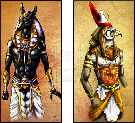 Anubis And Horus By Emilie W On Deviantart Anubis And Horus Egyptian Gods Ancient Egyptian Gods