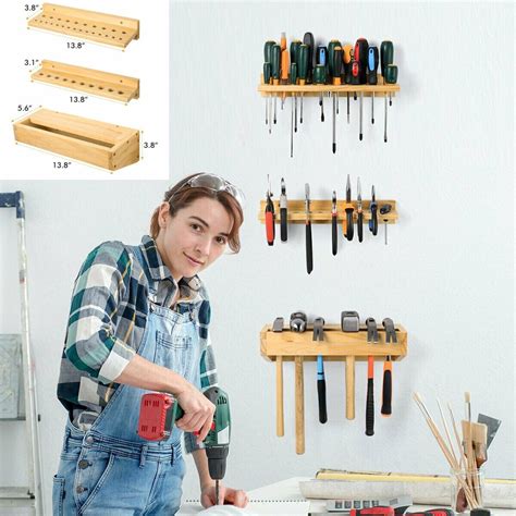 Packs Wall Screwdriver Organizer Pliers Hammer Holder Rack Garage