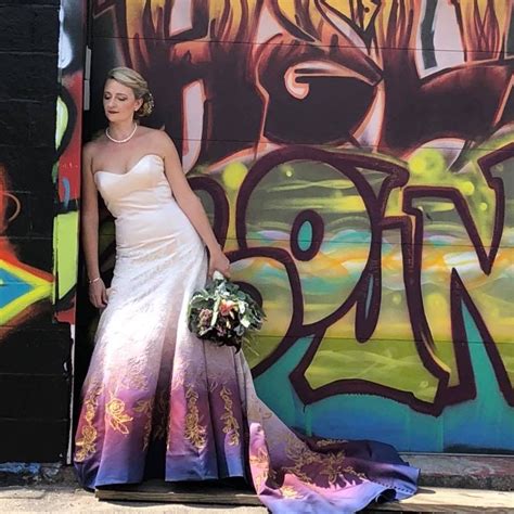 Taylor Ann Art Nailed This Bold Bridal Gown Colorful Wedding For The