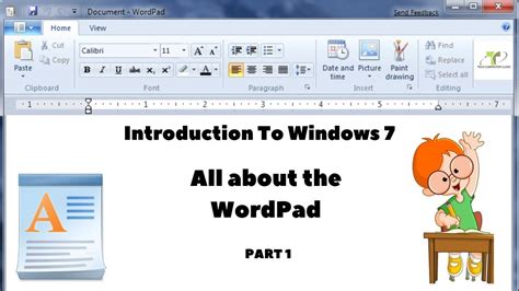 Wordpad Windows 7 Part 1 English By Tech Computer Classes Youtube