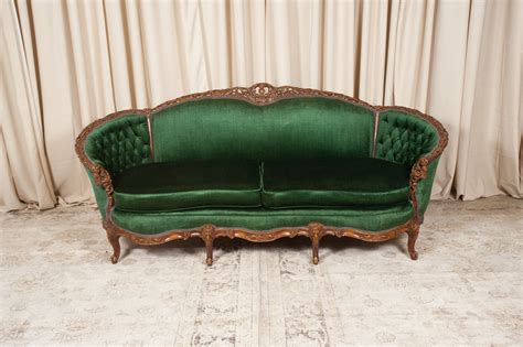 Vintage Green Velvet Couch Randal Events