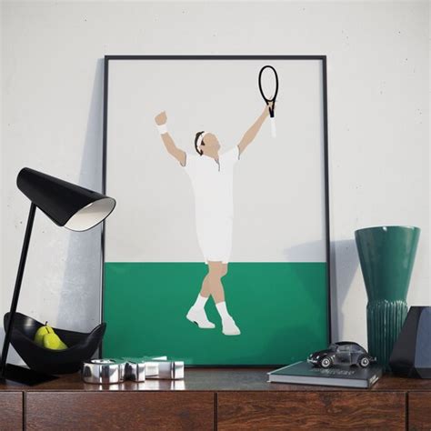 Roger Federer Poster Tennis Posters Wimbledon Roger Etsy