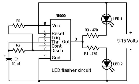 Flashing Led Circuit Timer
