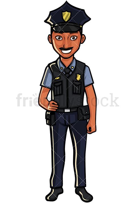 Indian Policeman Cartoon Vector Clipart Friendlystock