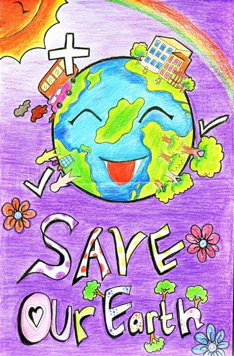 Poster On Save Earth Earth Poster Save Earth Drawing Save Mother