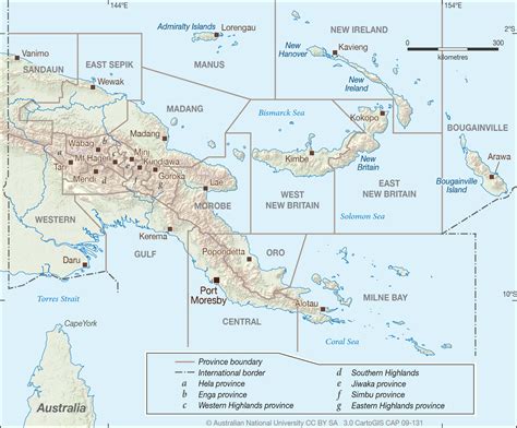 Png Provinces And Provincial Capitals Cartogis Services Maps Online