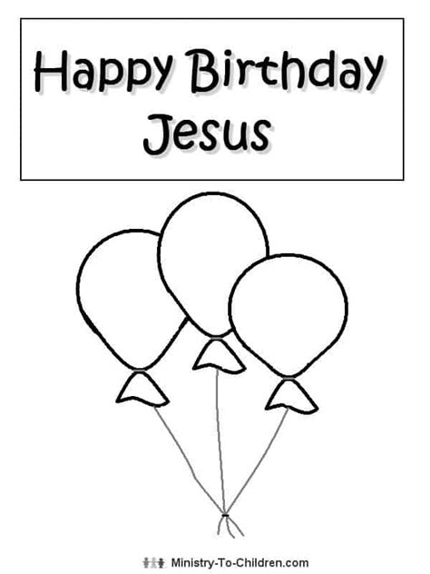 Happy Birthday Jesus Coloring Page Ministry To Children