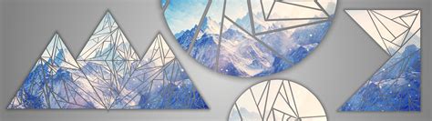 Wallpaper Drawing Illustration Mountains Symmetry Blue Glass