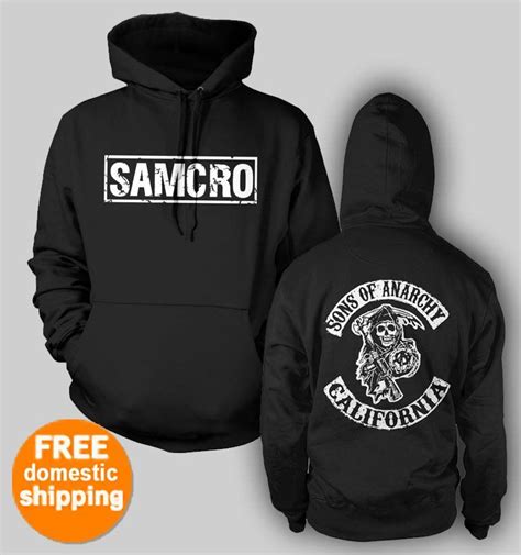 Samcro Sons Of Anarchy Hoodie Redwood Motorcycle Club Size Xl Moda