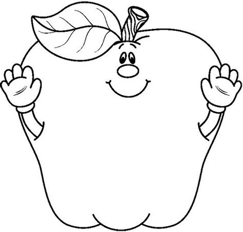 Worm in apple coloring pages. Fruit Coloring Pages and Printables | Crafts and ...