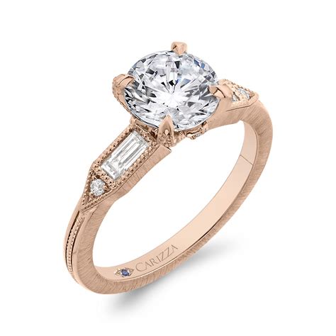 Carizza Rose Gold Diamond Engagement Ring