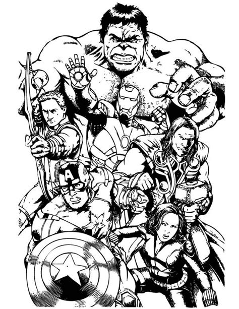 The Avengers Team Assemble Coloring Page Download And Print Online