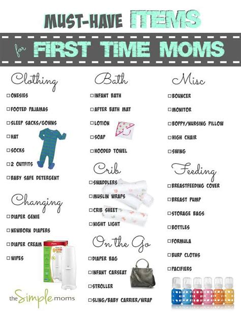 Must Haves For 1st Time Moms Including Diaper Genie Printable List