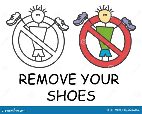 Funny Vector Stick Man With A Shoes In Children S Style Remove Your