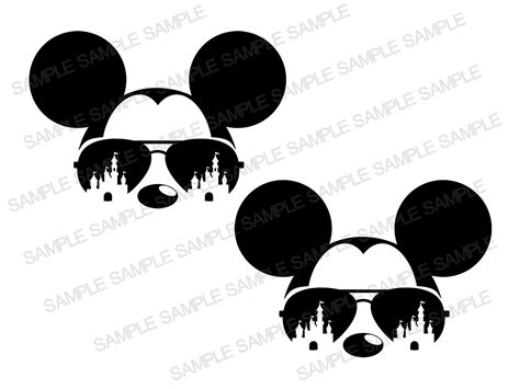 Mickey Mouse Svg Sunglasses Mickey Svg Sunglasses Mickey Etsy Uk