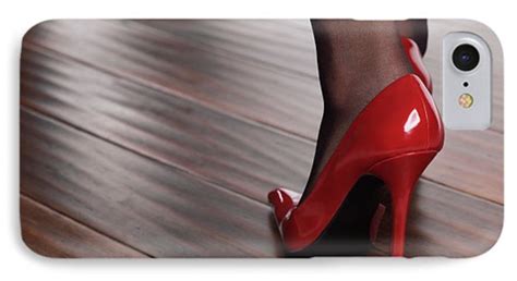Woman In Red High Heels Walking On Hardwood Floor Photograph By Oleksiy