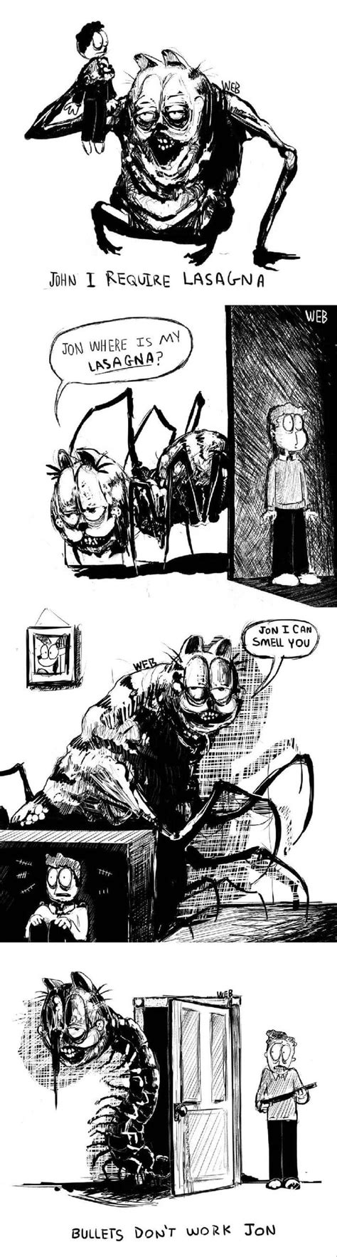 Creepy Garfield By William Burke Funny Funny Art Creepy