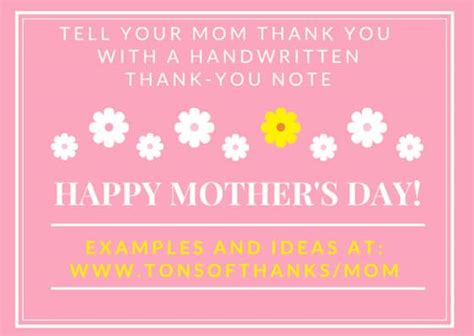 Write A Mothers Day Thank You Note To Your Mom