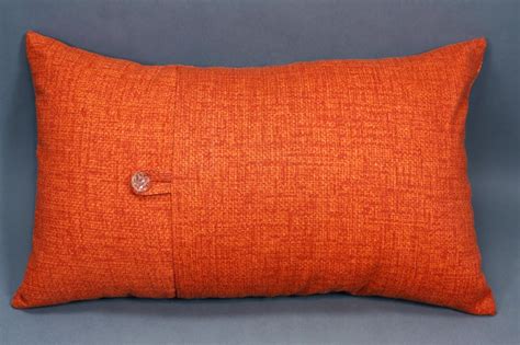 Textile And Decor Orange Decorative Pillow With Bird Design