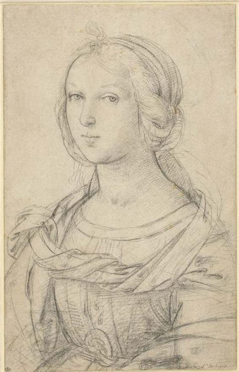 Raphael Female Saint Ca 1504 Drawing Renaissance Artists Raphael