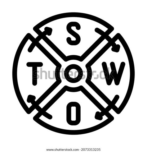 Swot Analysis Line Icon Vector Swot Stock Vector Royalty Free