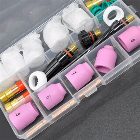 Pcs Tig Gas Lens Collet Body Consumables Kit Fit Wp Tig