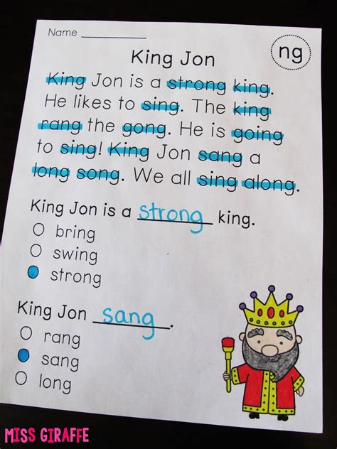 Jolly phonics ng sound story. Miss Giraffe's Class: Phonics Fluency Notebooks