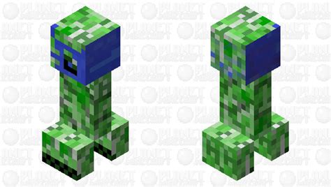 Blue Creeper Minecraft Mob Skin