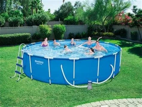 White Outdoor 16ft Round Portable Pool Bestway For Amusement Park 4ft