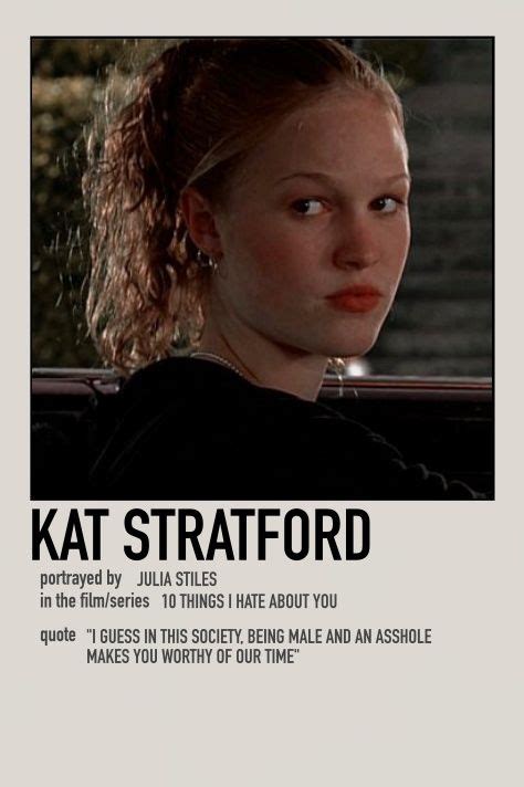 Kat Stratford Movie Character Posters Things Stratford