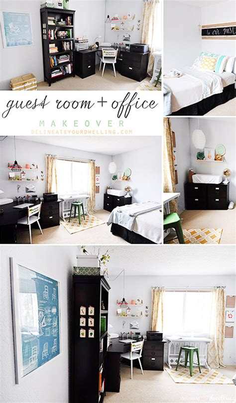 Are you into this mid century modern look? Guest Room + Office Makeover Reveal