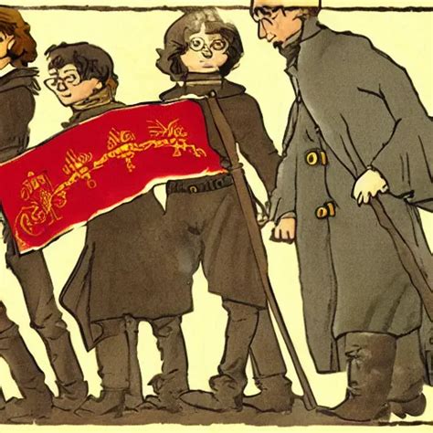 Harry Potter And Russian Revolution 1917 Colored Red Stable