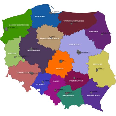 Vector Clip Art Of Map Of Polish Regions Free Svg