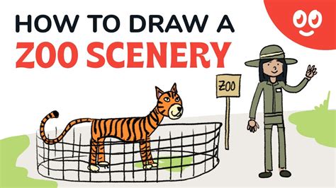 How To Draw Zoo Easy Step By Step Tutorial For Kids Youtube