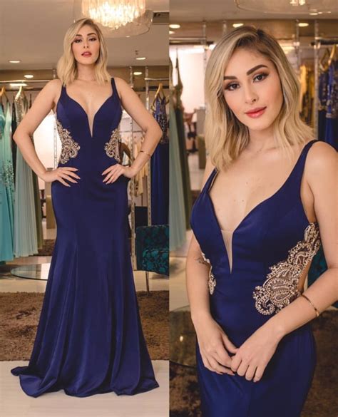 Vestido De Festa Formatura 2019 Azul Na Torre Do Norte Shopping