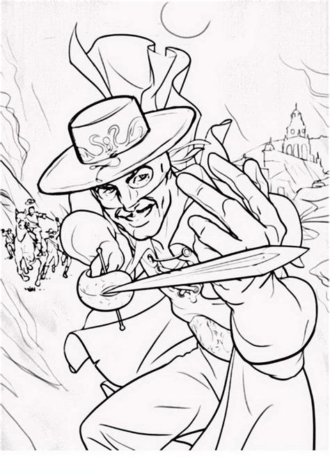 Zorro Coloring Pages Sketch Coloring Page