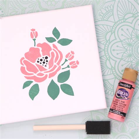 How To Stencil On Canvas Compare 4 Methods Creative Ramblings