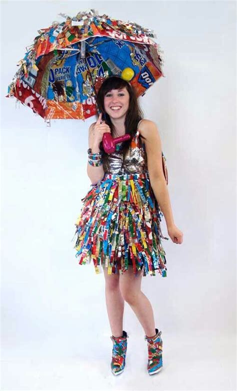 Recycle Fashion Modeshow Kleding Maken Van Afval Kleding