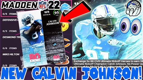 Speed Calvin Johnson Creation Best Wr In Madden Ultimate Team