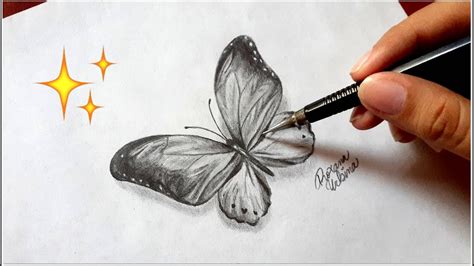 Cómo Dibujar Una Mariposa Con Lápiz De Grafito Dibujos De Mariposas
