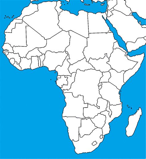 Afrika Slepá Mapa Afriky Naturalminevita