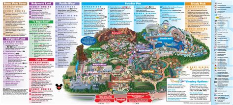 California Theme Parks Map Disneyland Park Map In California Map Of
